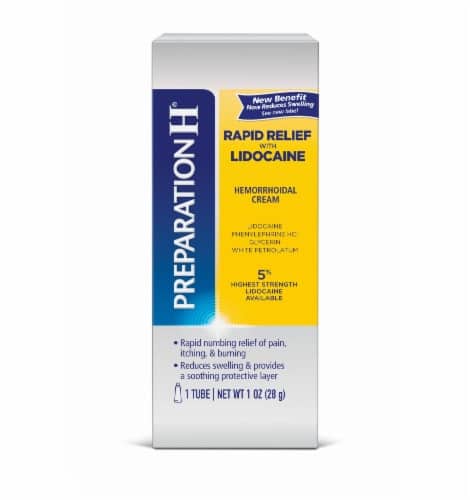 lidocaine cream hemorrhoids